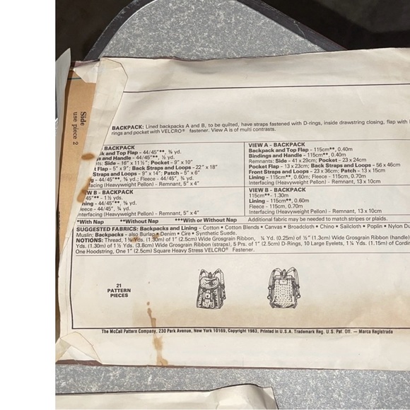 MCCALL’s vintage accessories sewing pattern - Picture 5 of 5